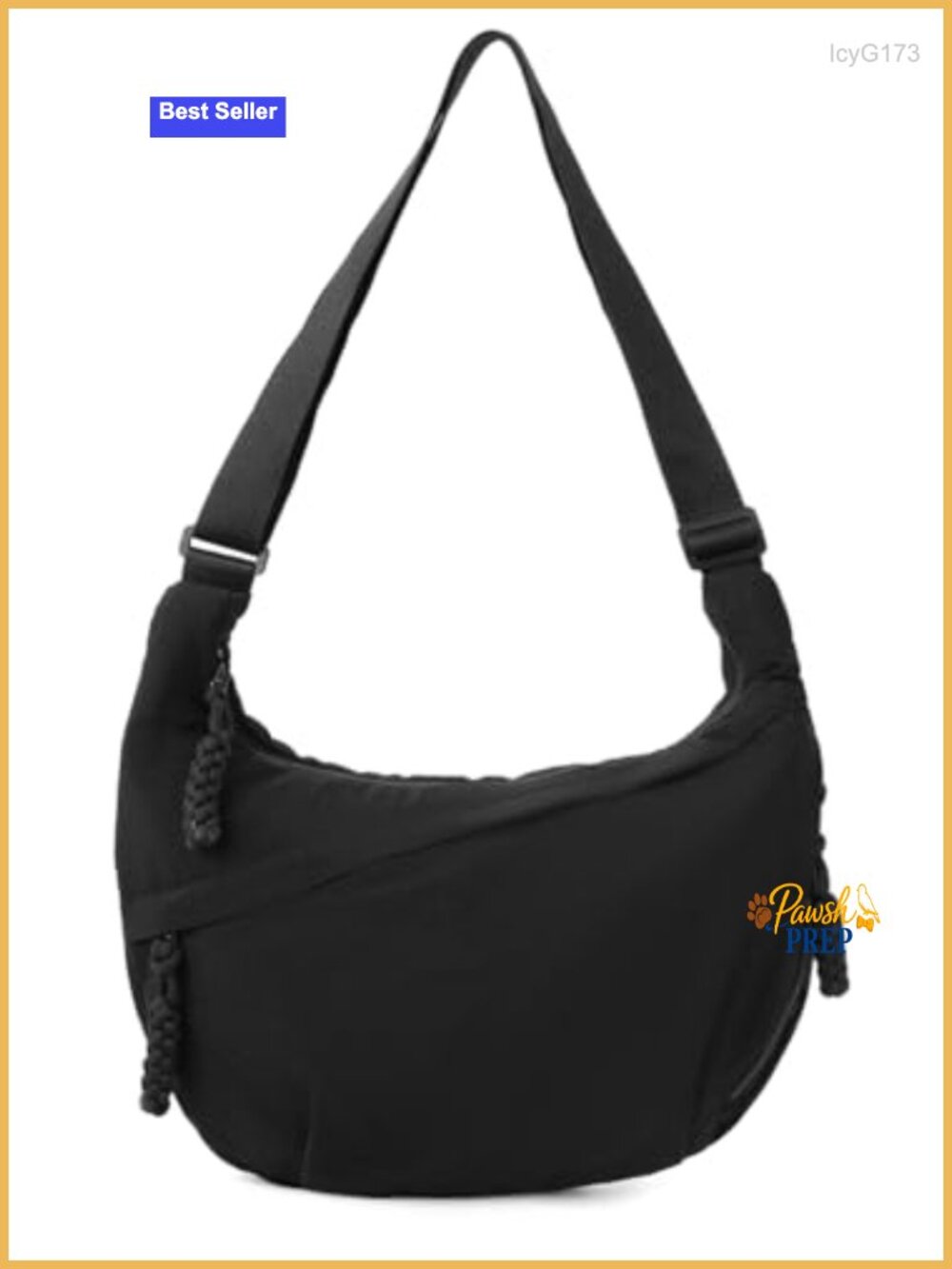 Hobo Bag Crescent Shoulder Bag Nylon Canvas Crossbody Slouchy Dumpling Purse